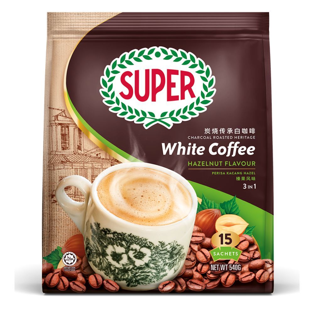 SUPER WHITE COFFEE HAZELNUT 15S*33G_0