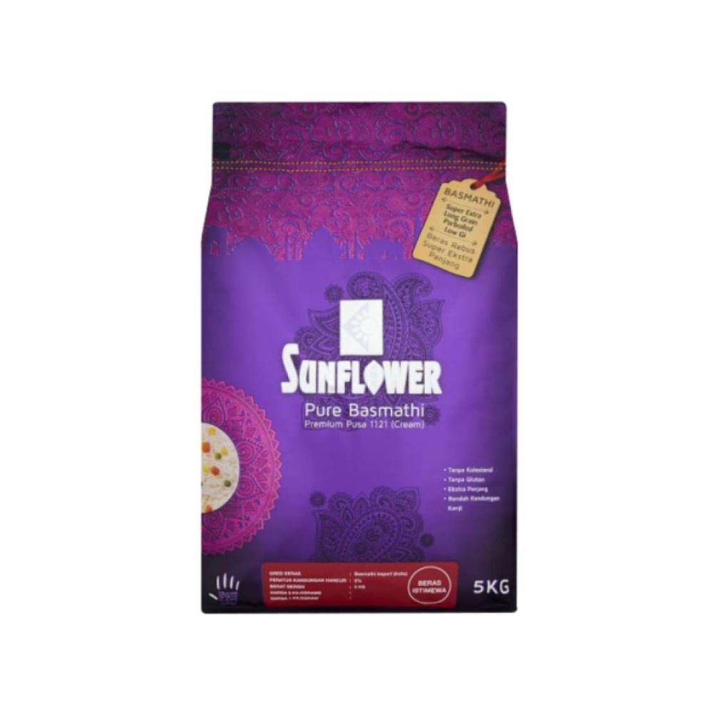 SUNFLOWER BERAS BASMATHI 1121 CREAM 5KG_0