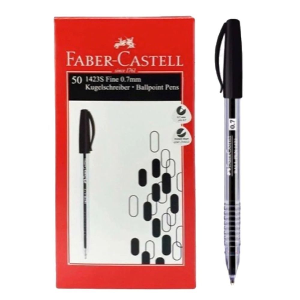 1423 FABER-CASTELL BLACK BALL PEN 50 PCS _0