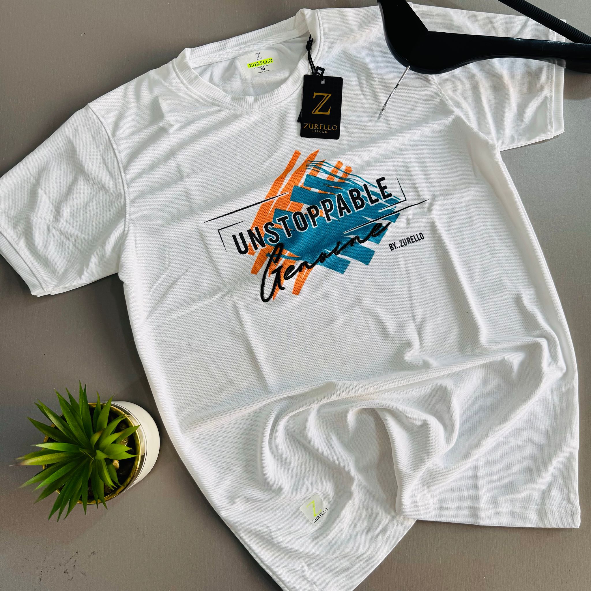 Zurello Printed T-Shirts- WHITE_0