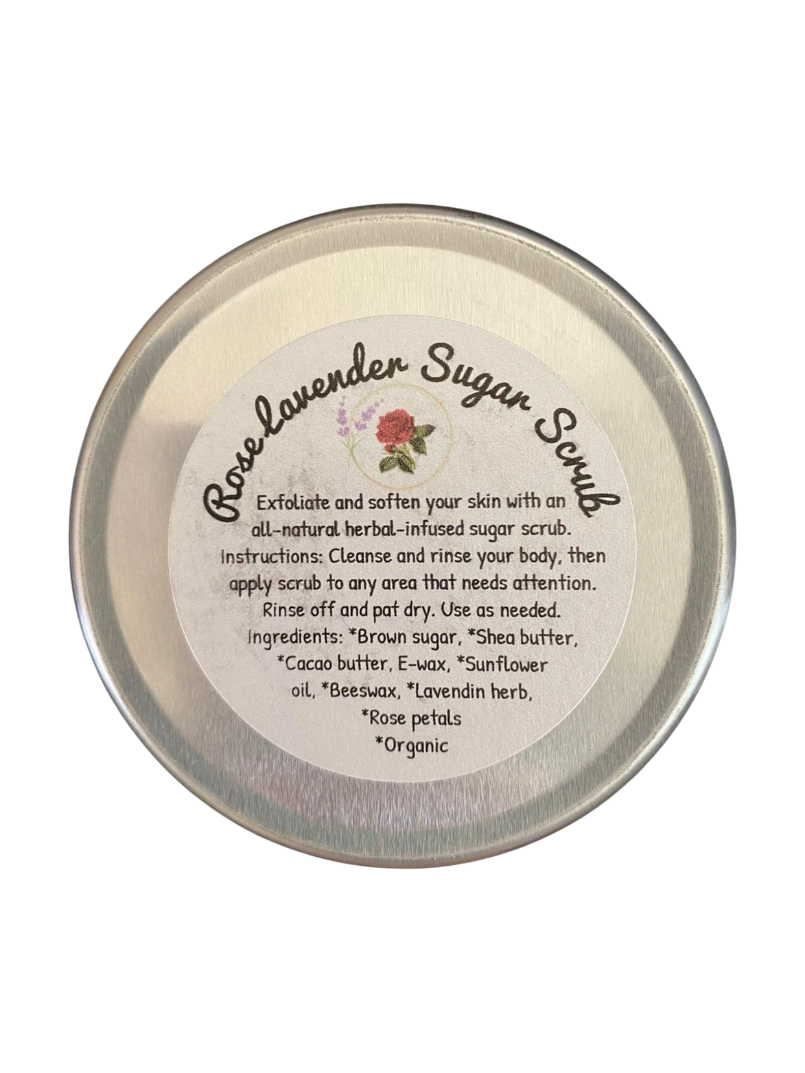 Rose Lavender Sugar Scrub 113g / Exfoliante de Azúcar Rosa‑Lavanda 113g_1