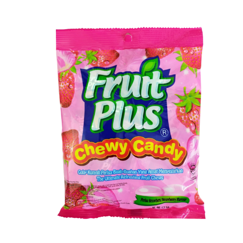 FRUIT PLUS CHEWY CANDY STRAWBERRY 30G_0