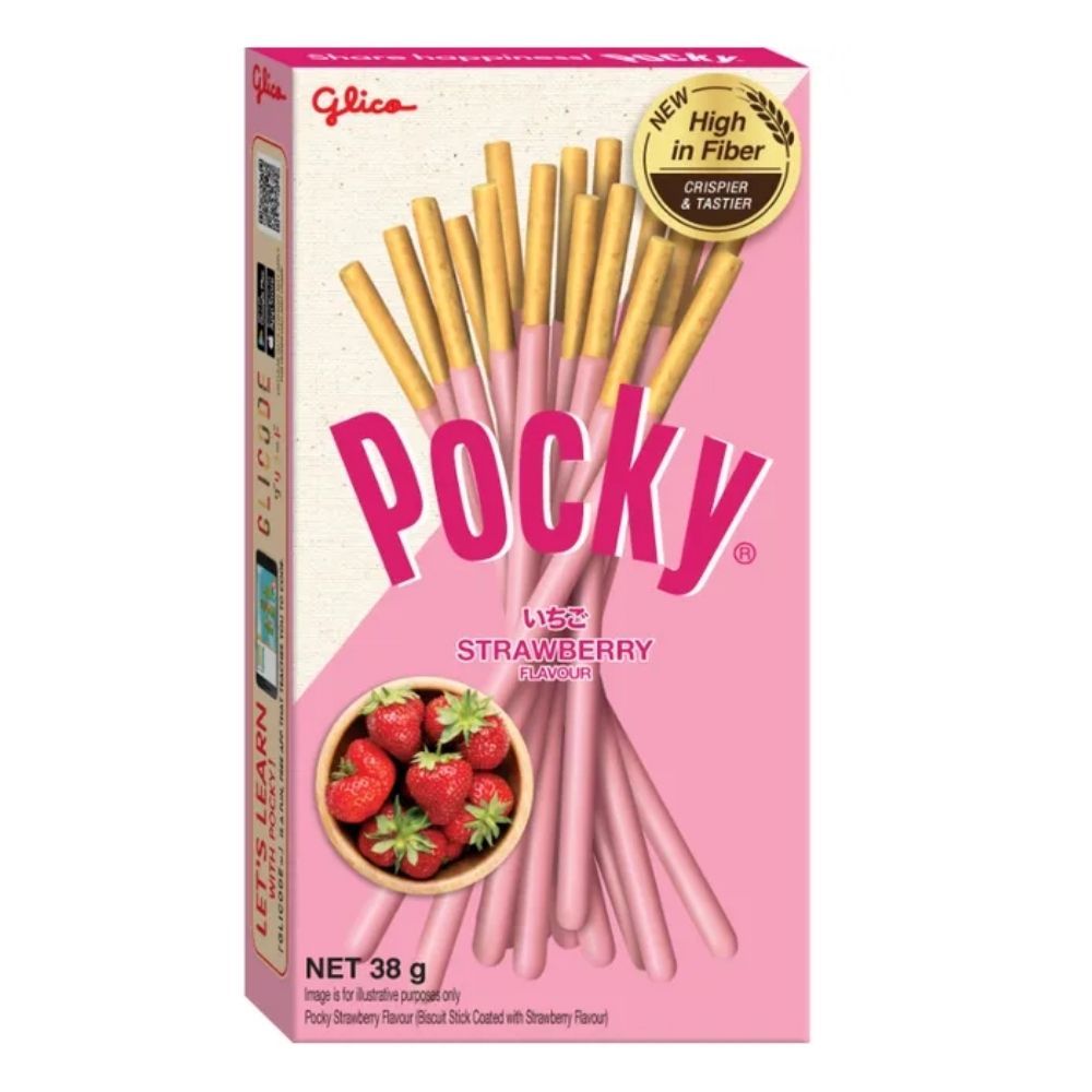 GLICO POCKY BISCUIT S/BERRY STICK 38G_0