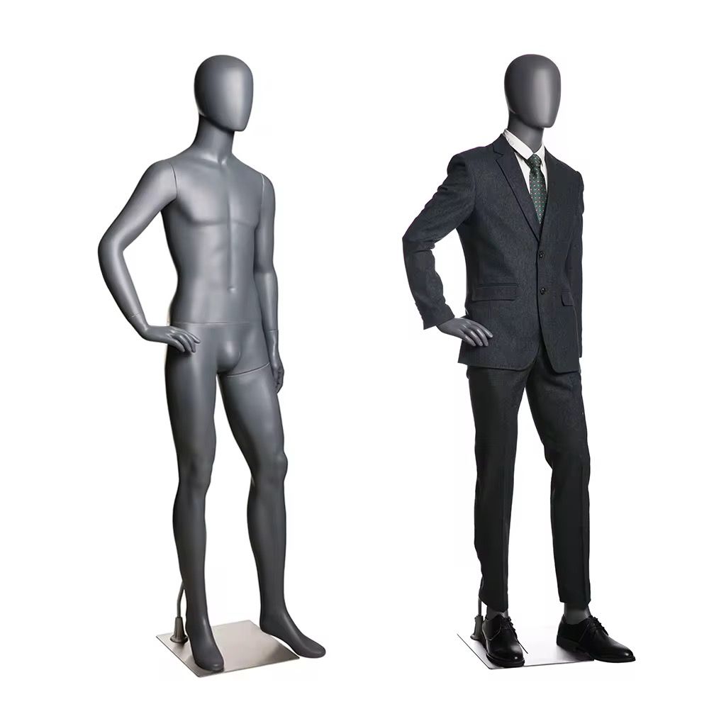 Men mannequin grey man full body mannequin for business suit _0