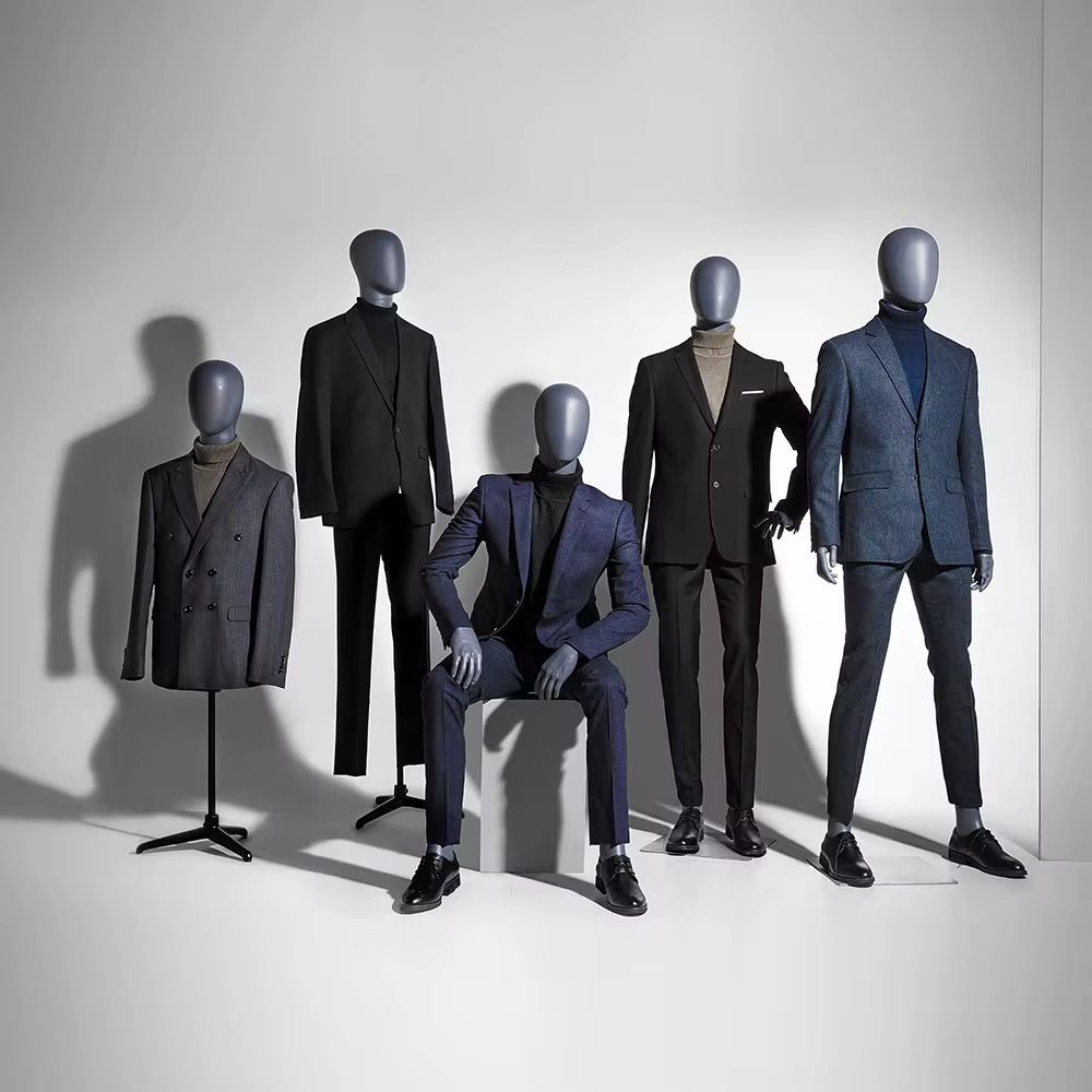 Men mannequin grey man full body mannequin for business suit _1