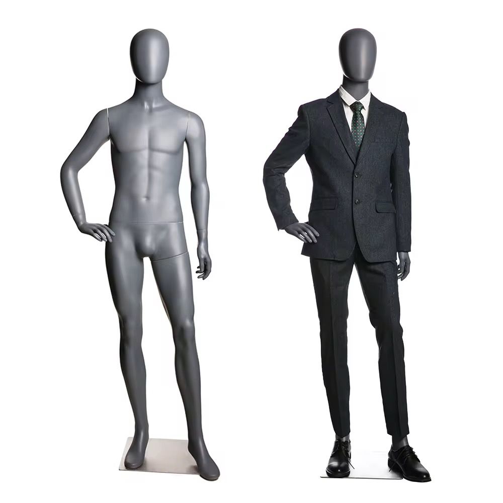 Men mannequin grey man full body mannequin for business suit _3