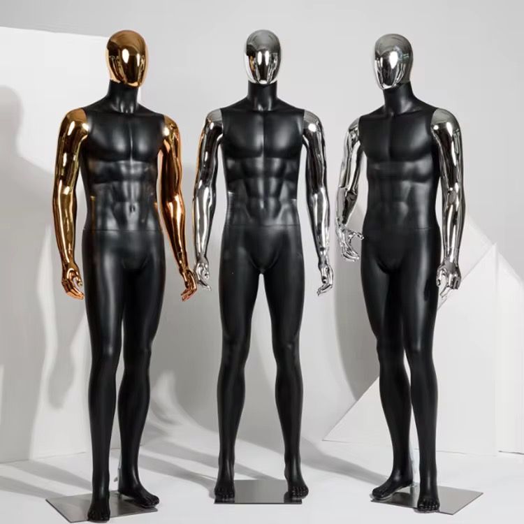 Black Golden Full Body Sports Mannequin Muscle Man Mannequin Male Female Bodybuilder Model Display_1