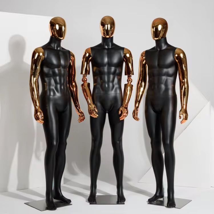 Black Golden Full Body Sports Mannequin Muscle Man Mannequin Male Female Bodybuilder Model Display_0