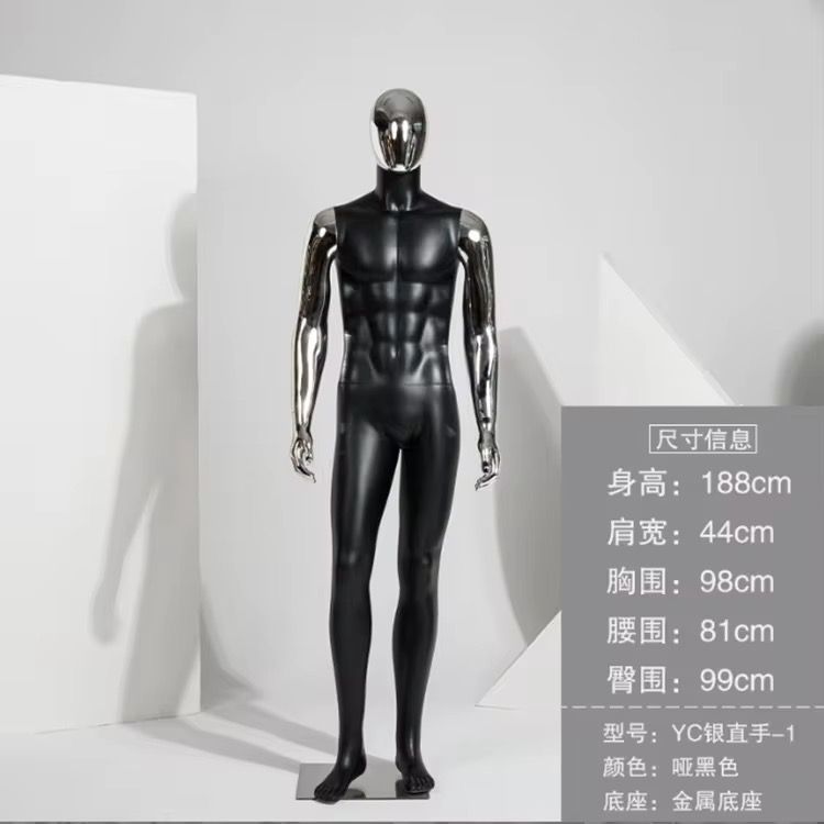 Black Golden Full Body Sports Mannequin Muscle Man Mannequin Male Female Bodybuilder Model Display_3