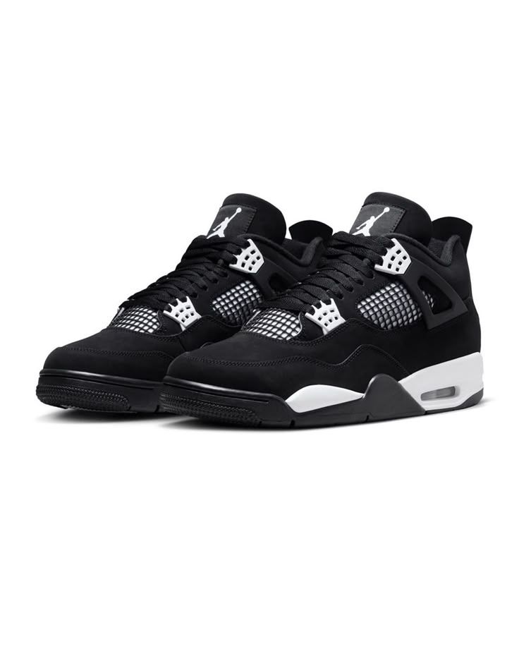 Jordan 4 - black /white_1