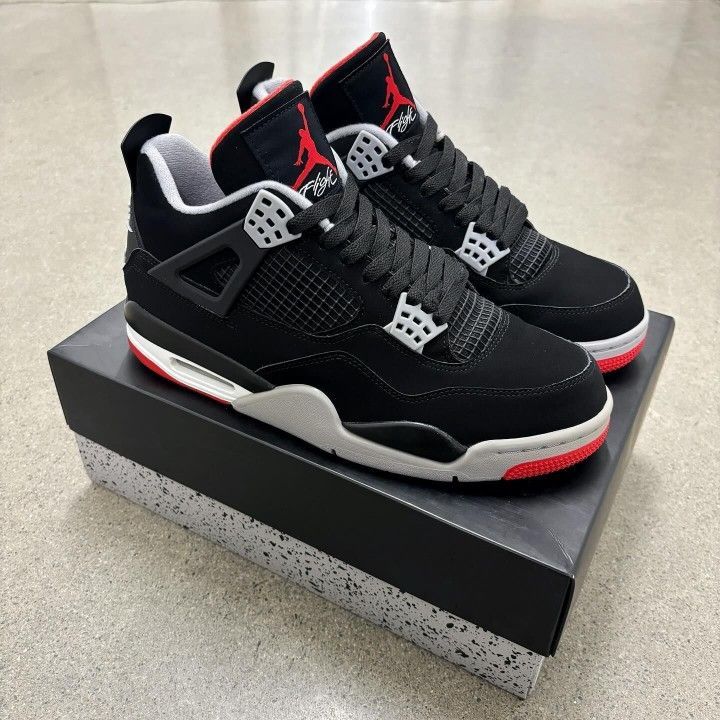 Jordan 4 - black / red_1