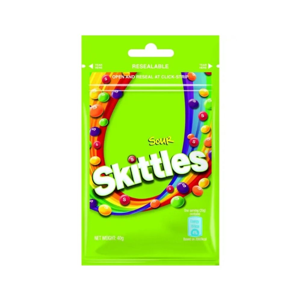 SKITTLES SOURS (GREEN) CANDY 40G_0