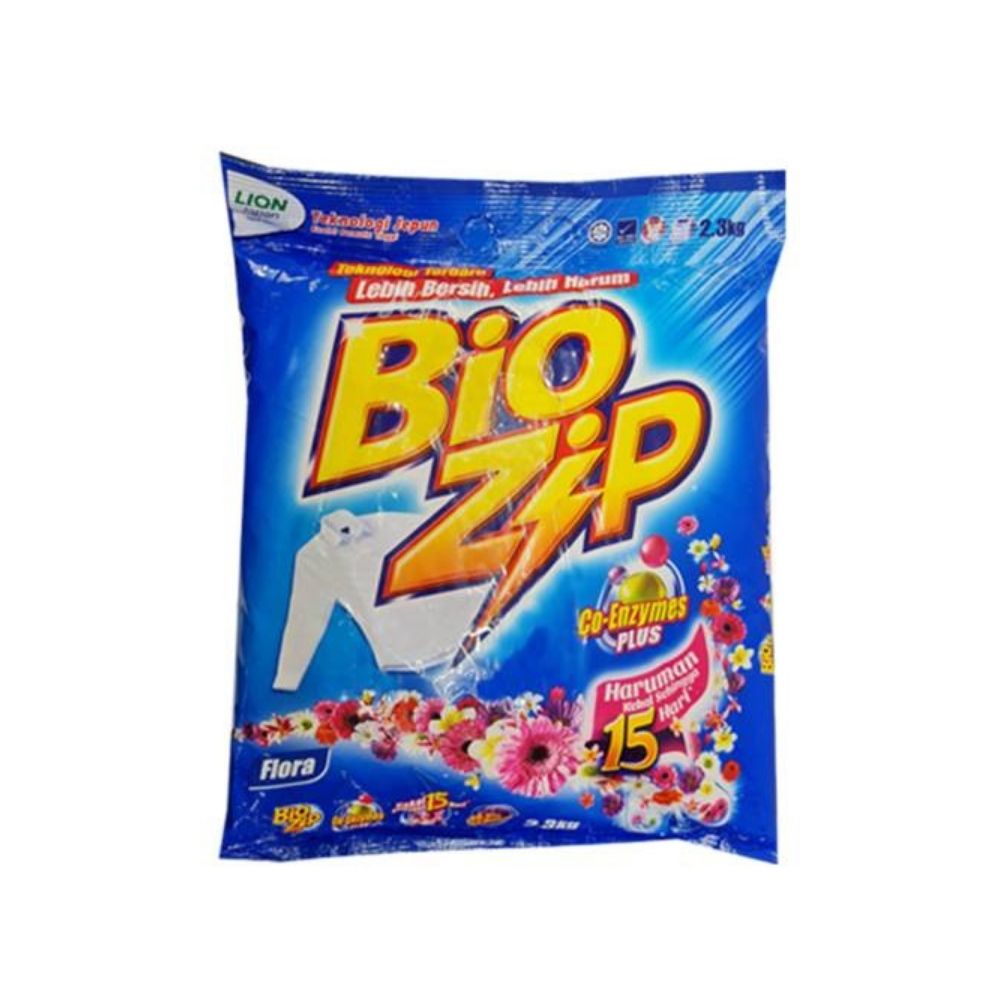 BIO ZIP SERBUK PENCUCI FLORA 2.3KG_0