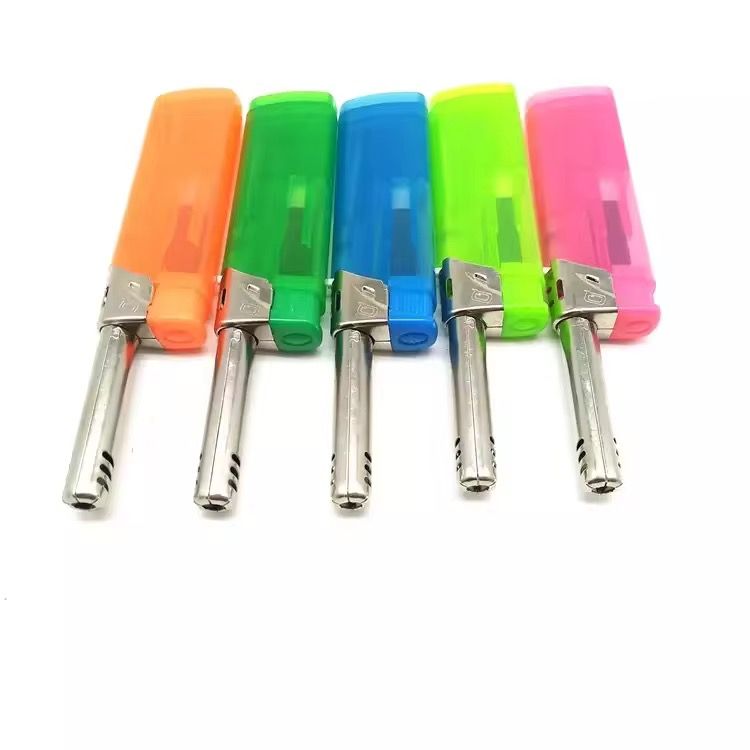 Dongyi 2025 OEM Wholesale Mini Size 122mm Outdoor Kitchen Lighters Cigar Smoking Electric Custom Logo Gas Cigarette Lighter_1