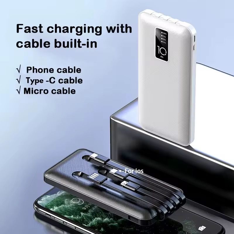 10,000Mah High Quality Power Banks , built in cable _5