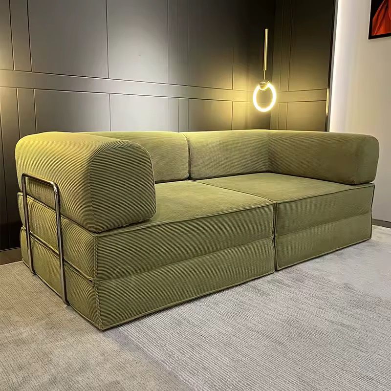 Folding Sofa Bed Simple Straight With Stainless Steel Compressed Sofa Set Couch Living Room Sofas_2