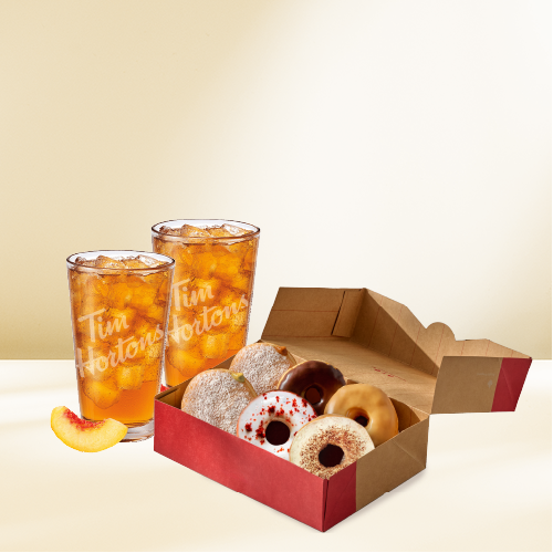 Group Combo B (2 Iced Peach Tea + 1 Donut Box) - Tim Hortons | Take App