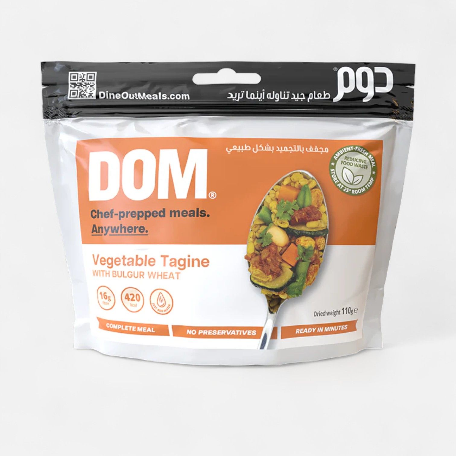 DineOutMeals Vegetable Chickpea Tagine with Bulgur Wheat 250g_0