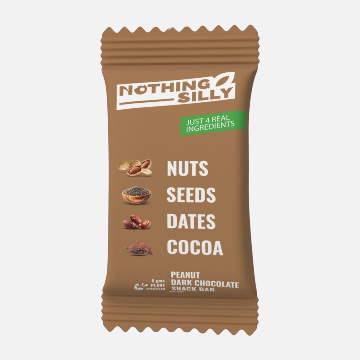 Nothing Silly Peanut Dark Chocolate 40g_0