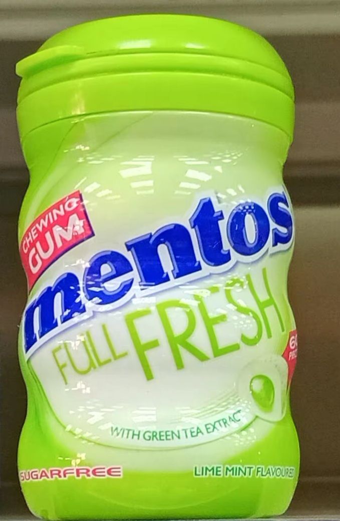 Mentos Ch. Gum Pure Fresh Lime Mint/Green Tea 60'S_0