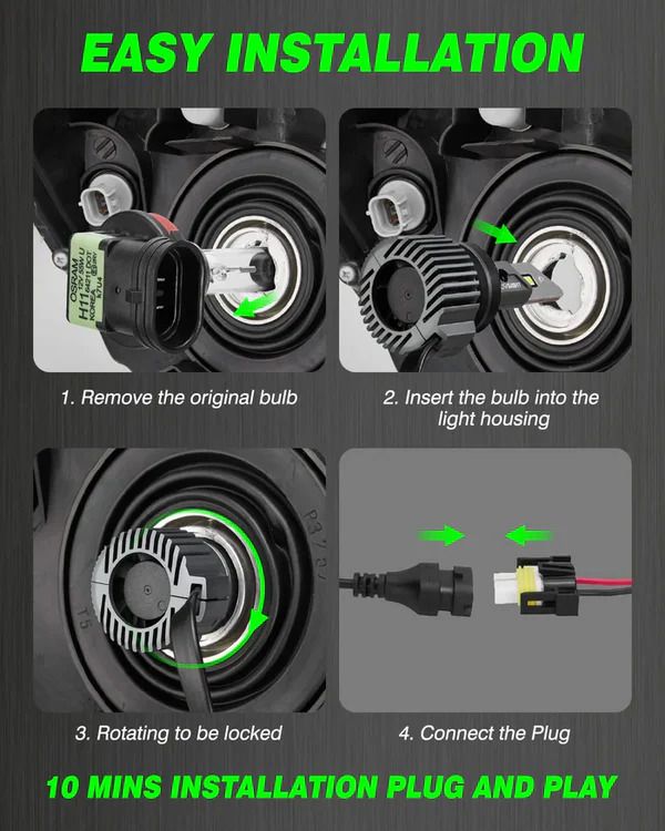 Novsight A500 N76 Plus Series H4/HB2/9003 100W 20000LM 6500K Car Headlight LED Kit (10007271)_6