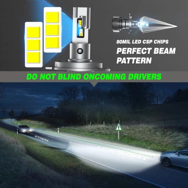 Novsight A500 N76 Plus Series H4/HB2/9003 100W 20000LM 6500K Car Headlight LED Kit (10007271)_8
