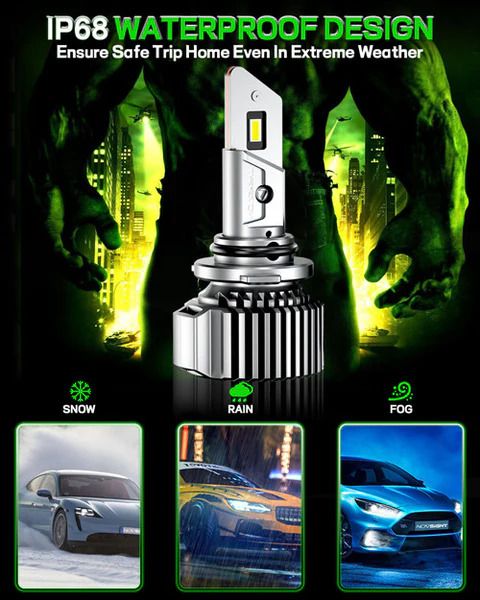 Novsight A500 N76 Plus Series H4/HB2/9003 100W 20000LM 6500K Car Headlight LED Kit (10007271)_13