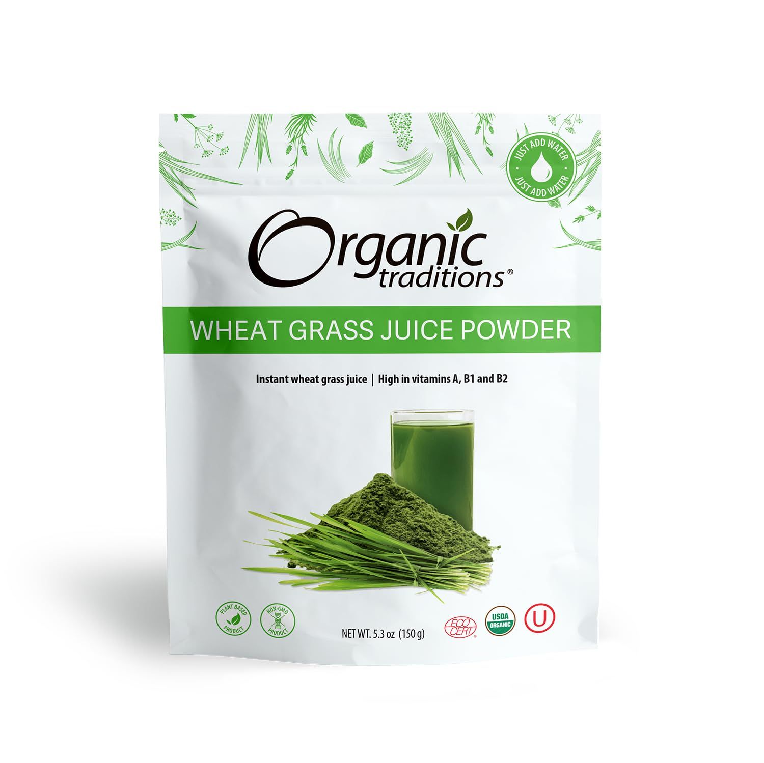 Organic Traditions Wheatgrass Juice Powder 150g_0