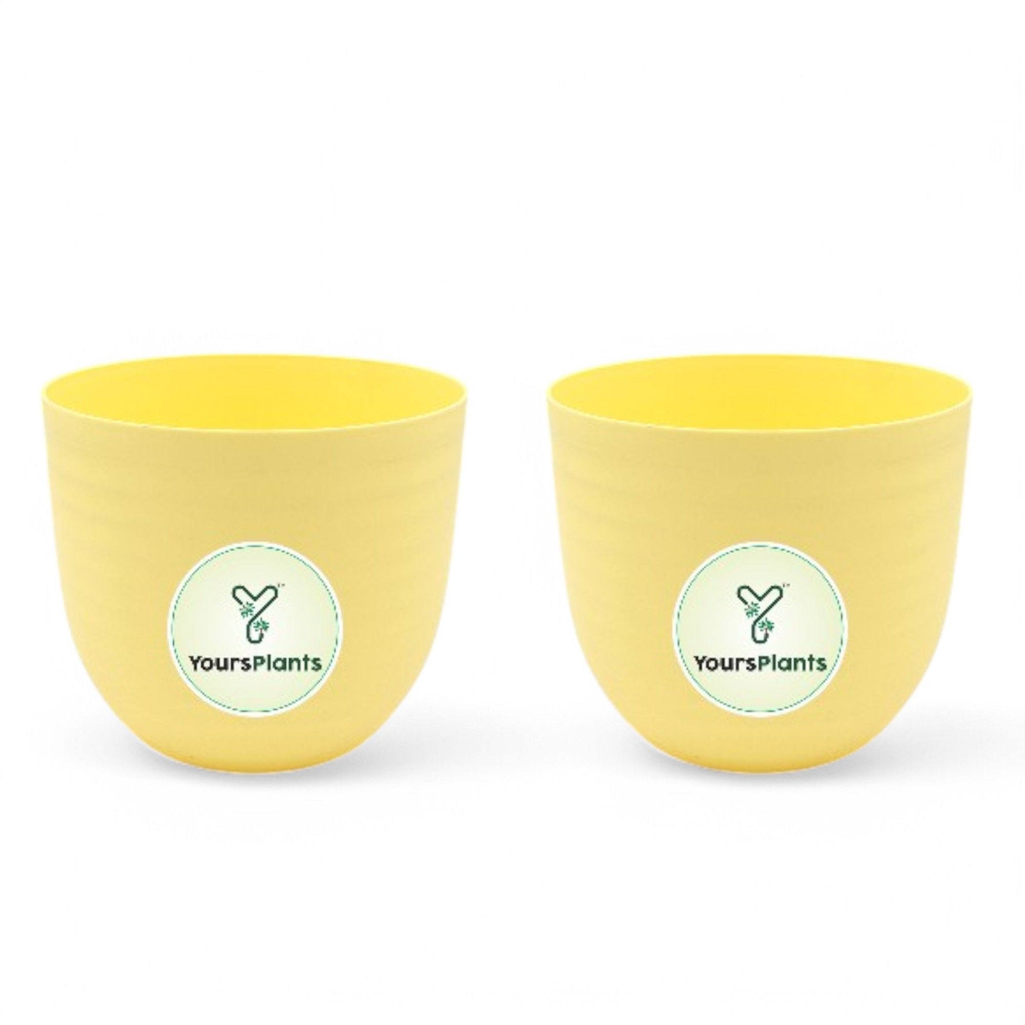 Yellow Verona Plants Pot for Home & Office Decor {Pack of 2}_5