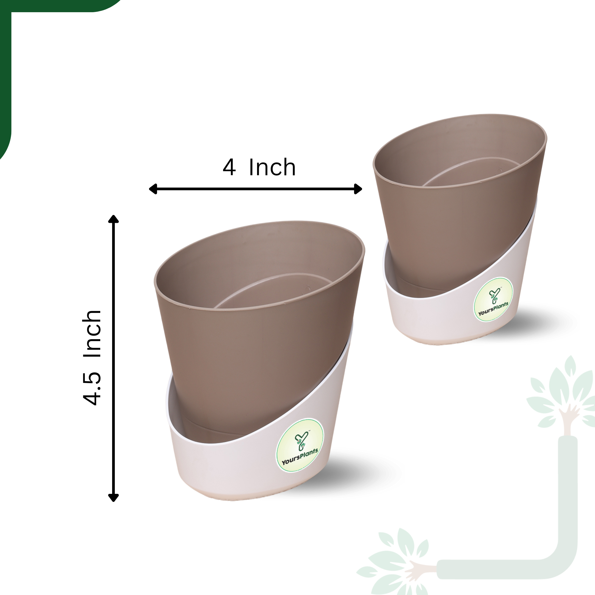 Mocca Atlantis Self Water Pots | Pack of 2 |_5