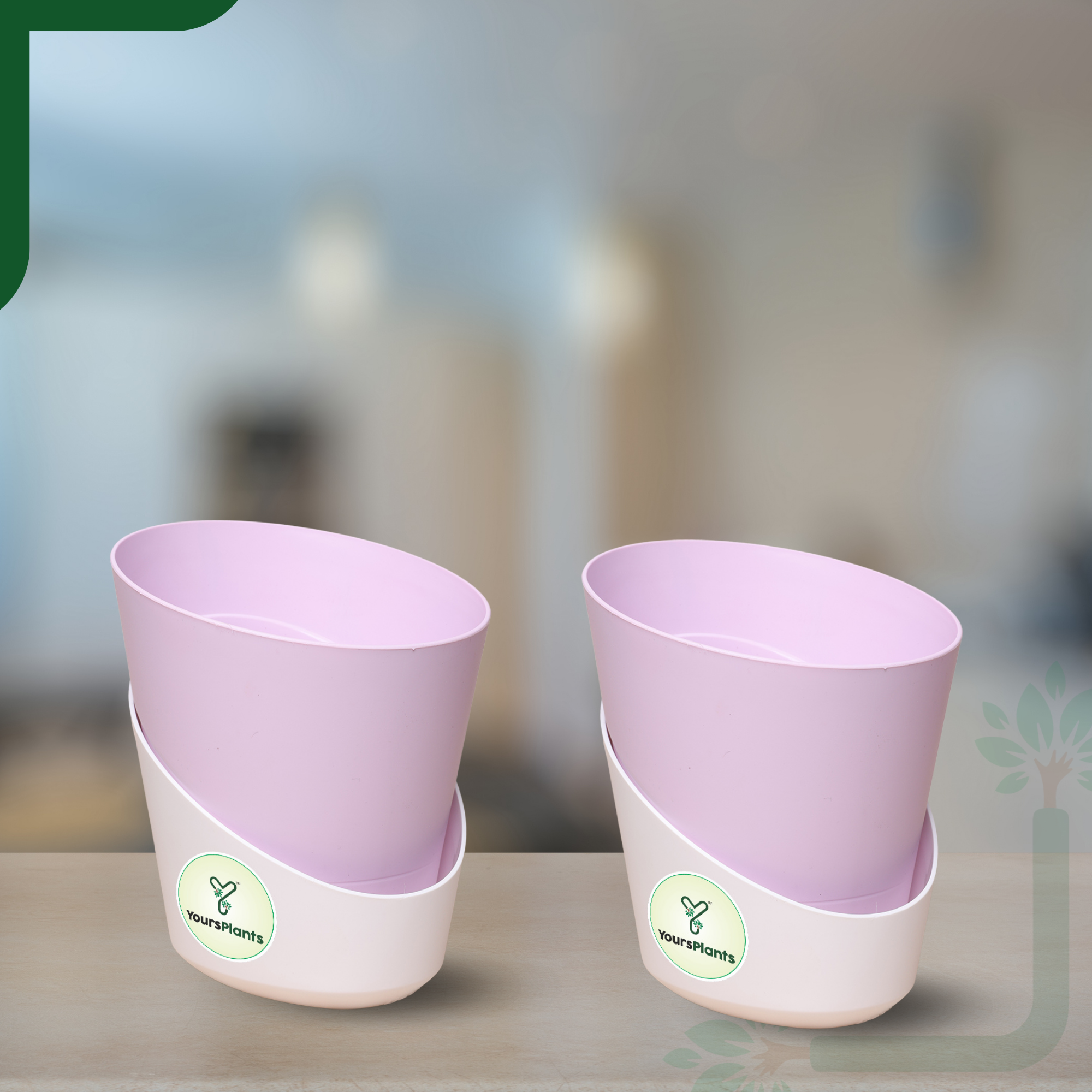 Pastel Pink Atlantis Self Water Pots | Pack of 2_0