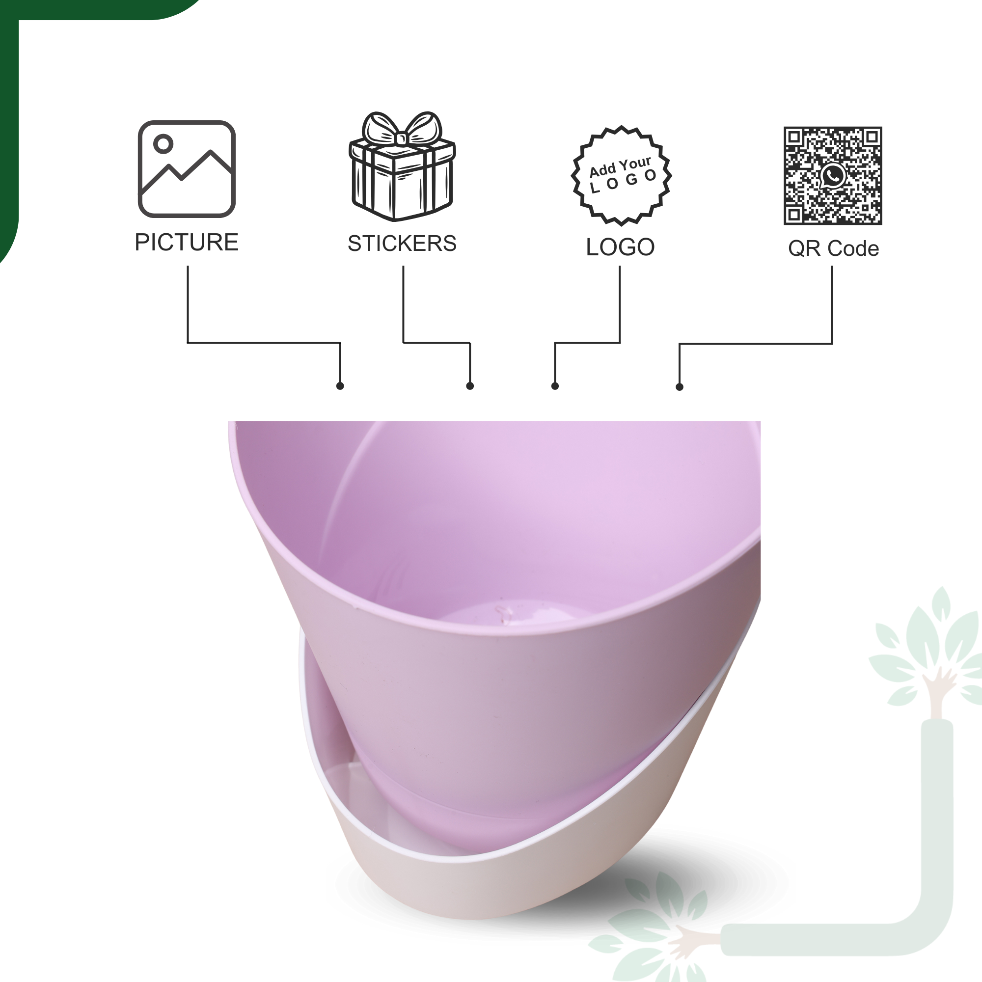 Pastel Pink Atlantis Self Water Pots | Pack of 2_5