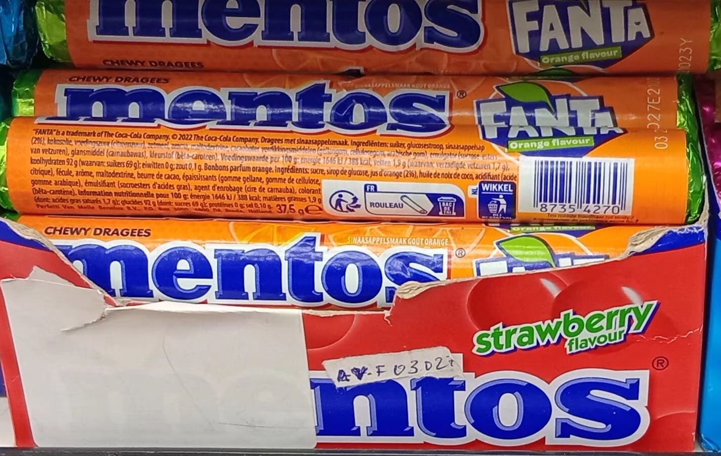 Mentos Bonbons Tendres Drageifies Fanta _0