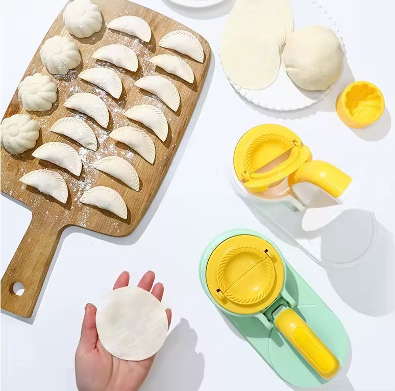Multifunctional 2-in-1 Plastic Dumpling Skin Presser and Maker Mold Mini Home Kitchen Baking Pastry Cutter & Tool_1
