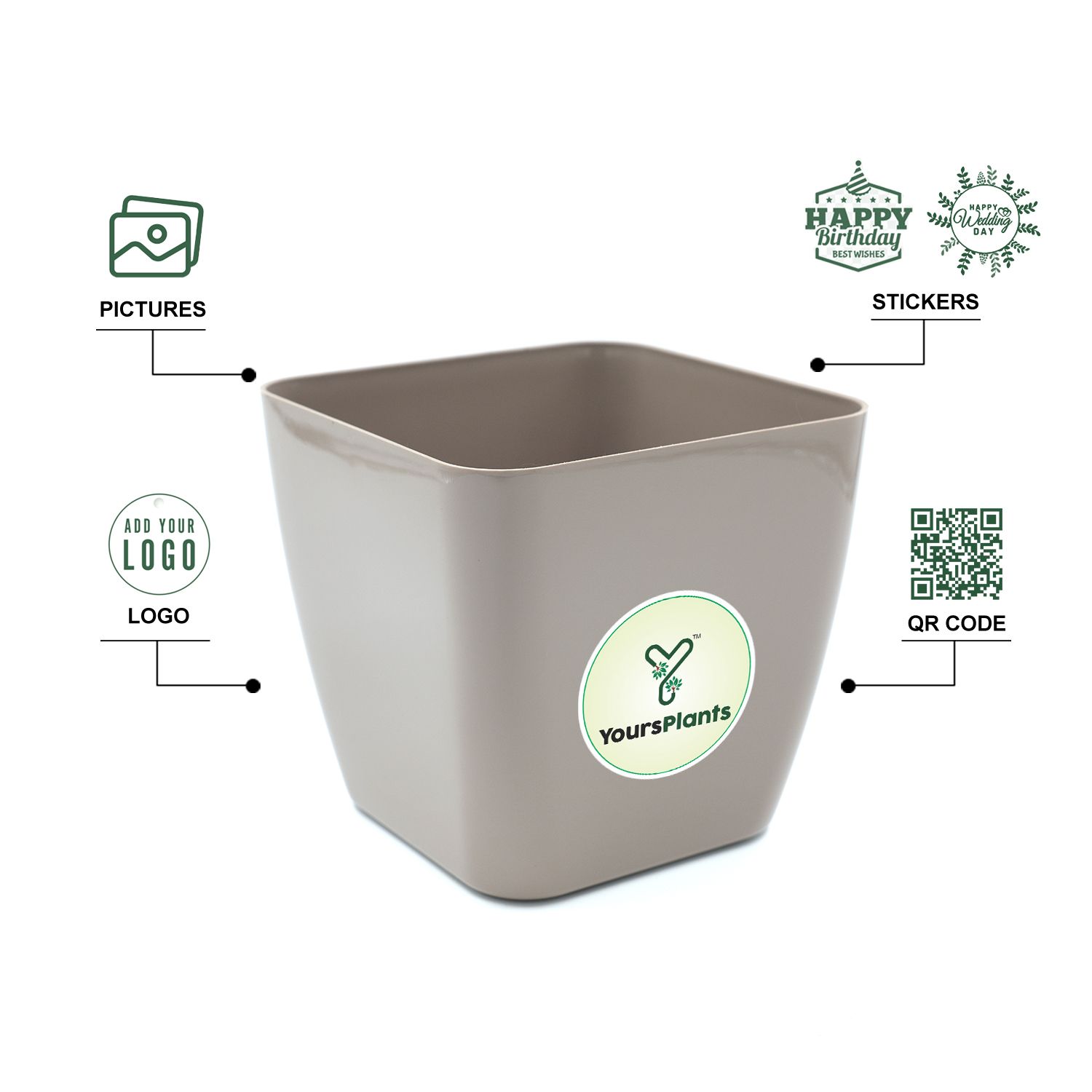 Siena Square Planters | Pack of 2 | Mocca Pot_4