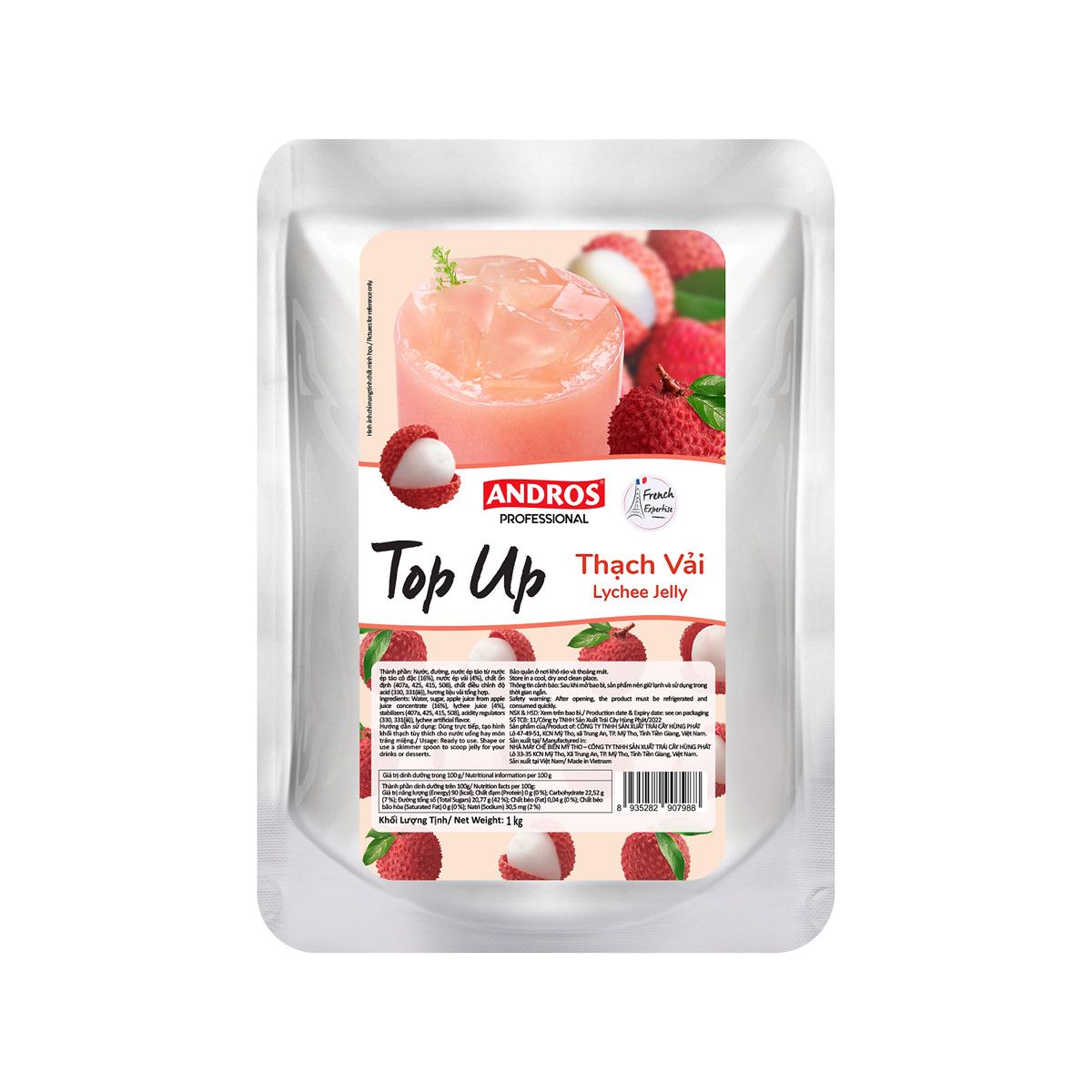 Andros Lychee Top Up Jelly 1kg_0