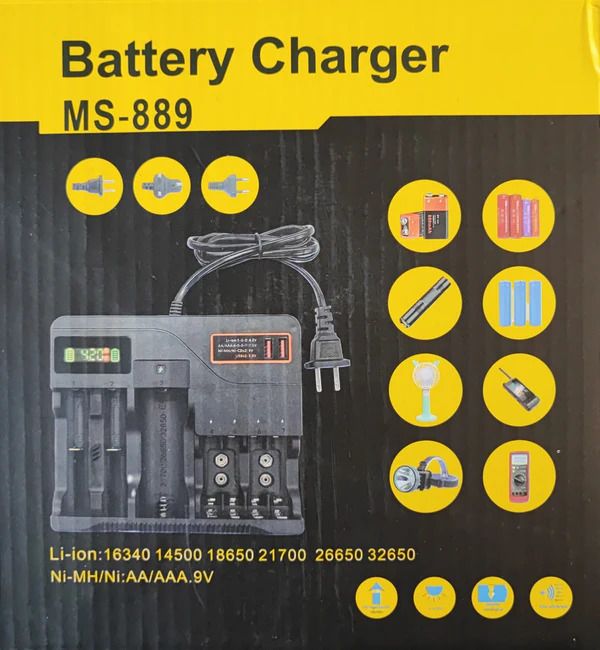 Multiple Slot AC220v Powered Lithium 18650/21700/26650/32650 Charger (10006059)_0