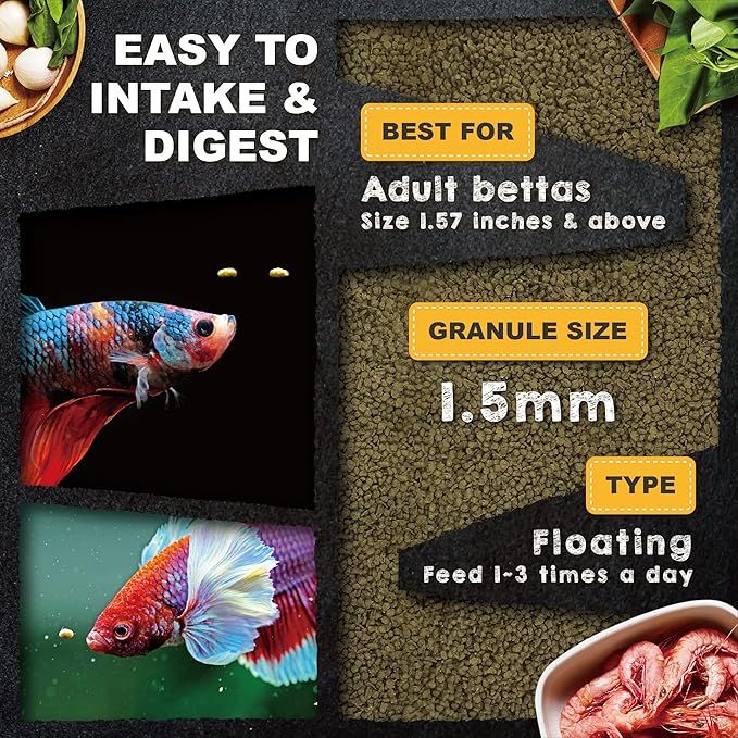 Ultra Fresh Shrimp Delight BETTA PRO SHRIMP PELLET  60ML/20G_4