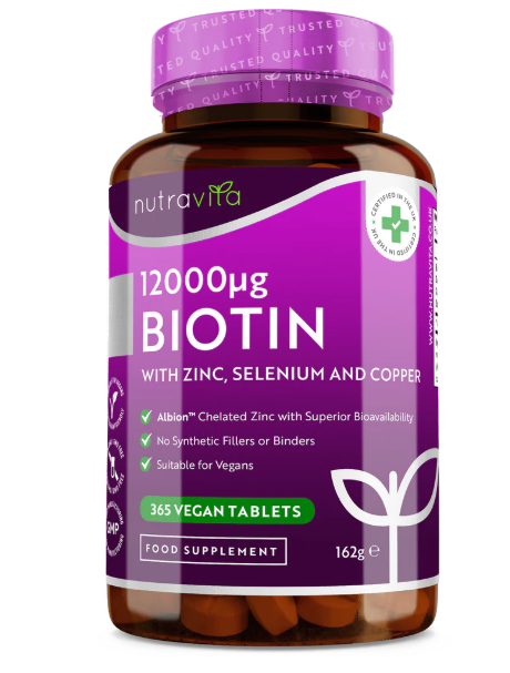 Biotin 12,000ug with Albion™ Zinc, Selenium & Copper 365 Vegan Tablets_0