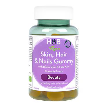 Holland & Barrett Skin Hair And Nails Vegan Pineapple Flavour 60 Gummies_0