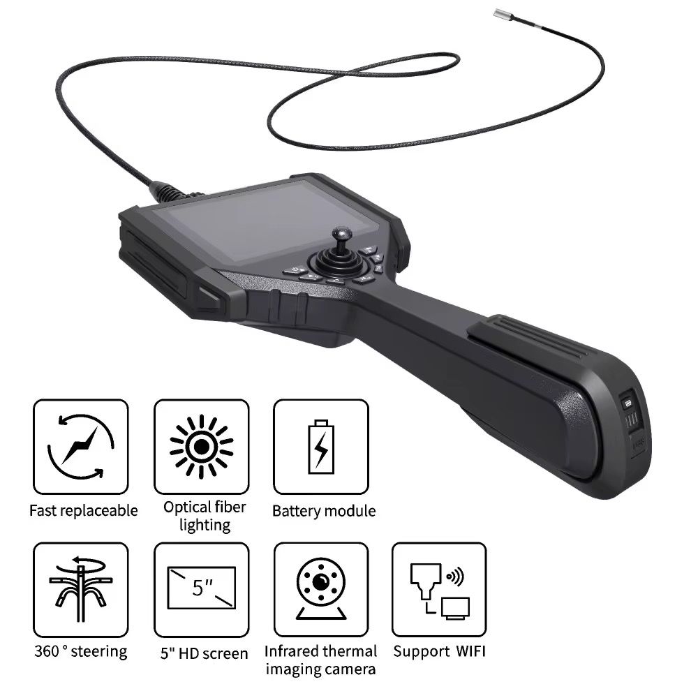 The WS-RK Series Infrared Thermal Imaging Industrial Video Endoscope, 360 Degree Steering Industrial Video Endoscope Camera_3