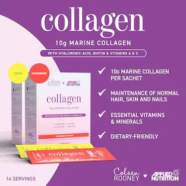 Applied Nutrition Coleen Rooney Marine Collagen 10,000mg Citrus Flavour 14 x 12.5g Sachets_1
