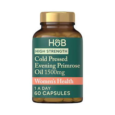Holland & Barrett High Strength Cold Pressed Evening Primrose Oil 1500mg 60 Capsules_0