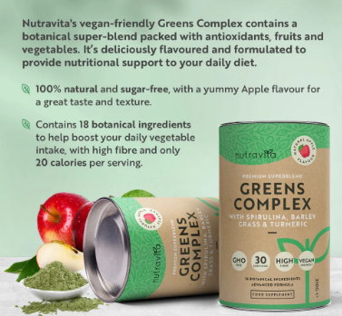 Super Greens Powder Complex - Natural Apple Flavour_0