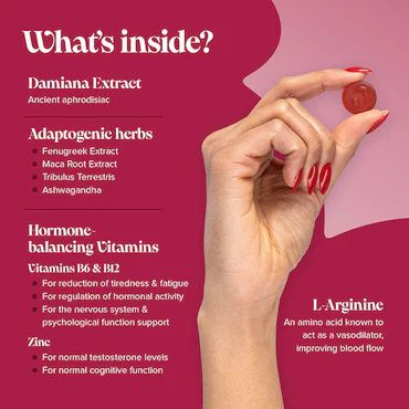 Novomins Libido Raspberry & Peach Flavour 60 Gummies_5