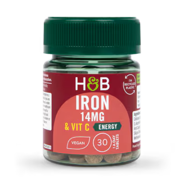 Holland & Barrett Iron & Vitamin C 14mg 30 Tablets_0