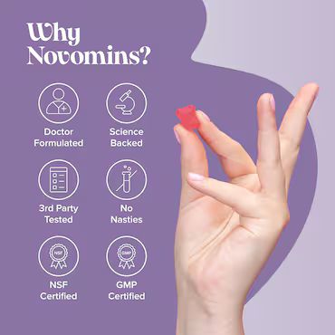 Novomins Kids Magnesium Strawberry Flavoured 30 Gummies_7