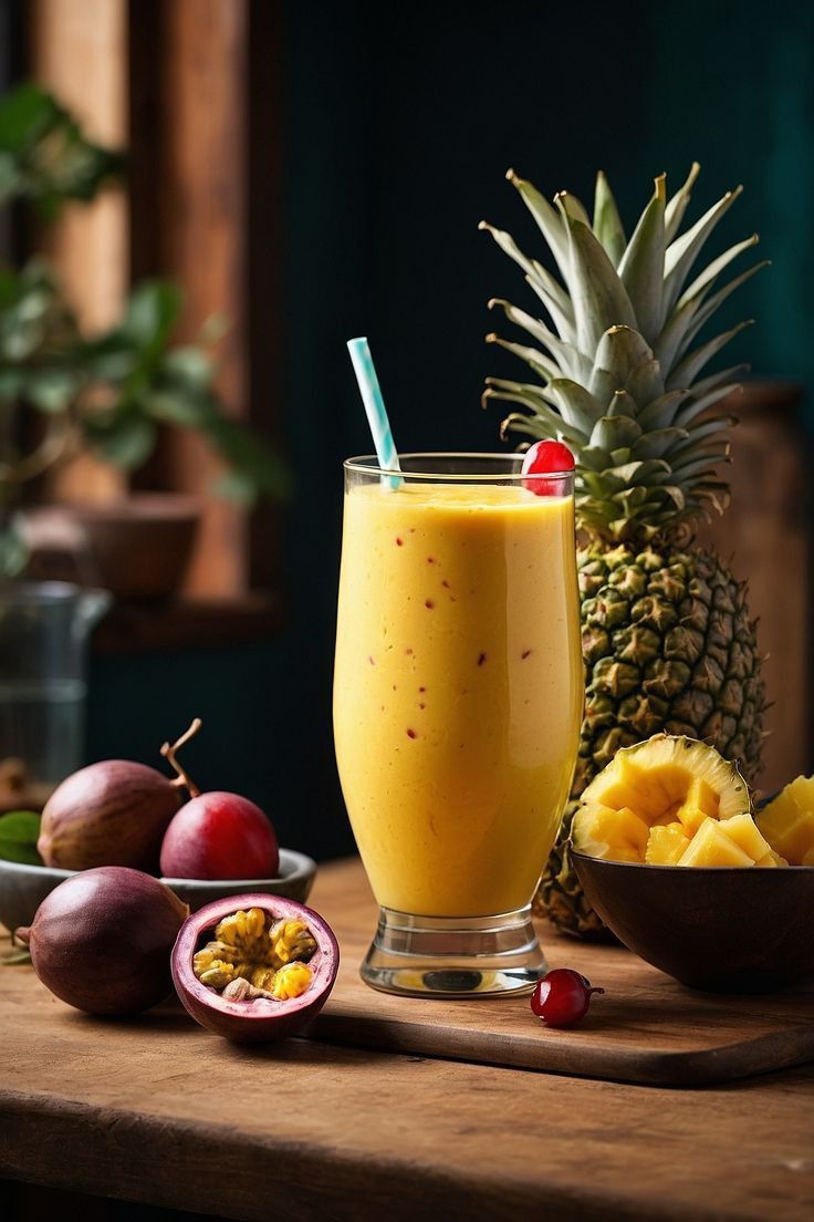 Thé vert à au fruit de la passion et a l'ananas_1