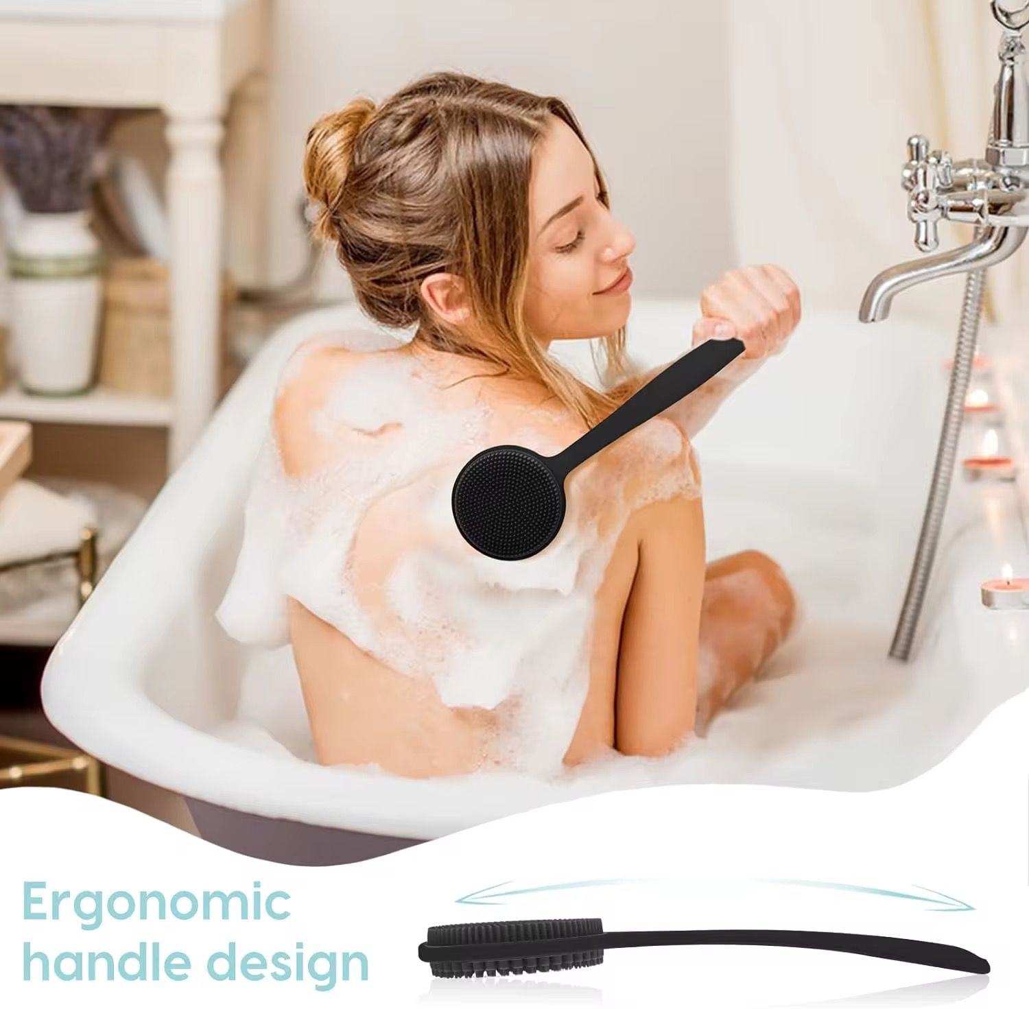 Shower Brush Silicone Back Scrubbers_4