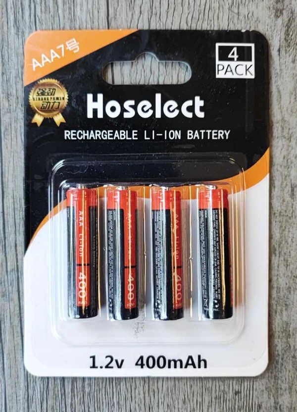 Hoselect AAA 1.2v 400mah Lithium-Ion Rechargeable Battery 4Pack (10006651)_0
